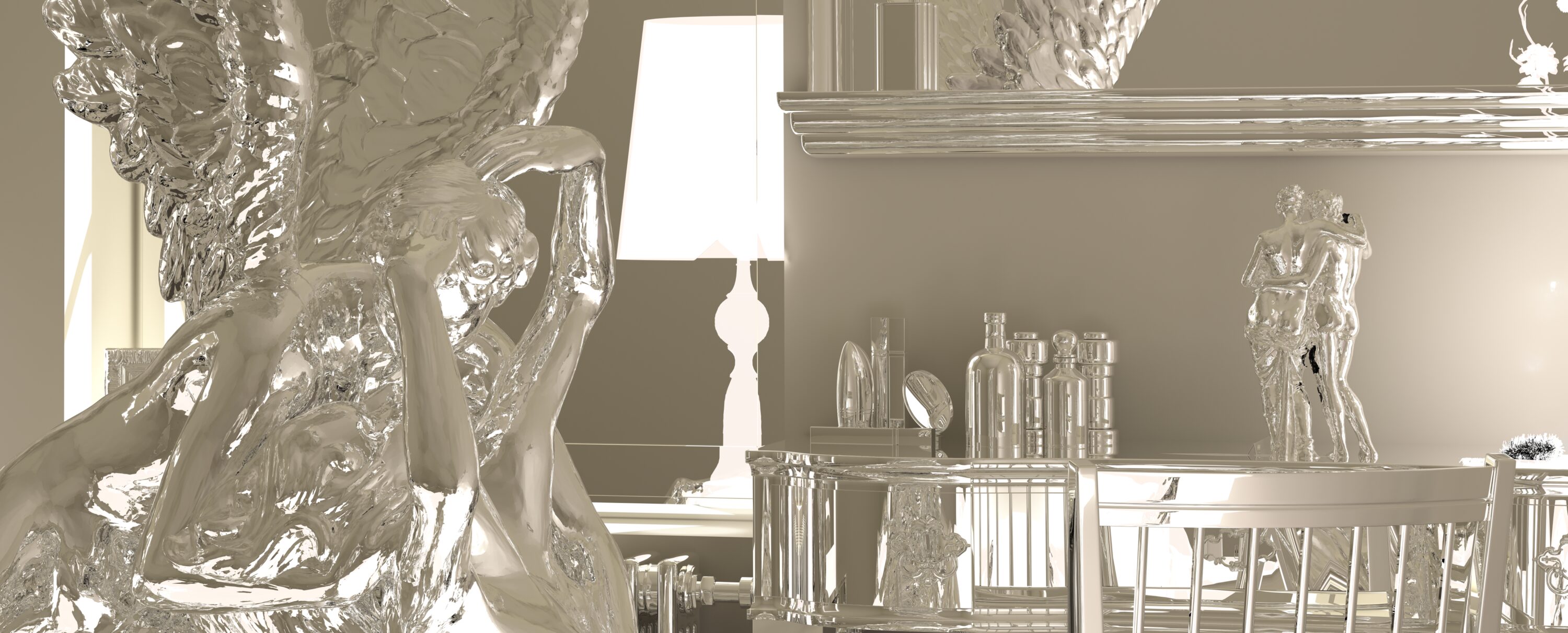 New media art exploring digital enhancements and abstract forms, capturing the essence of vastness.