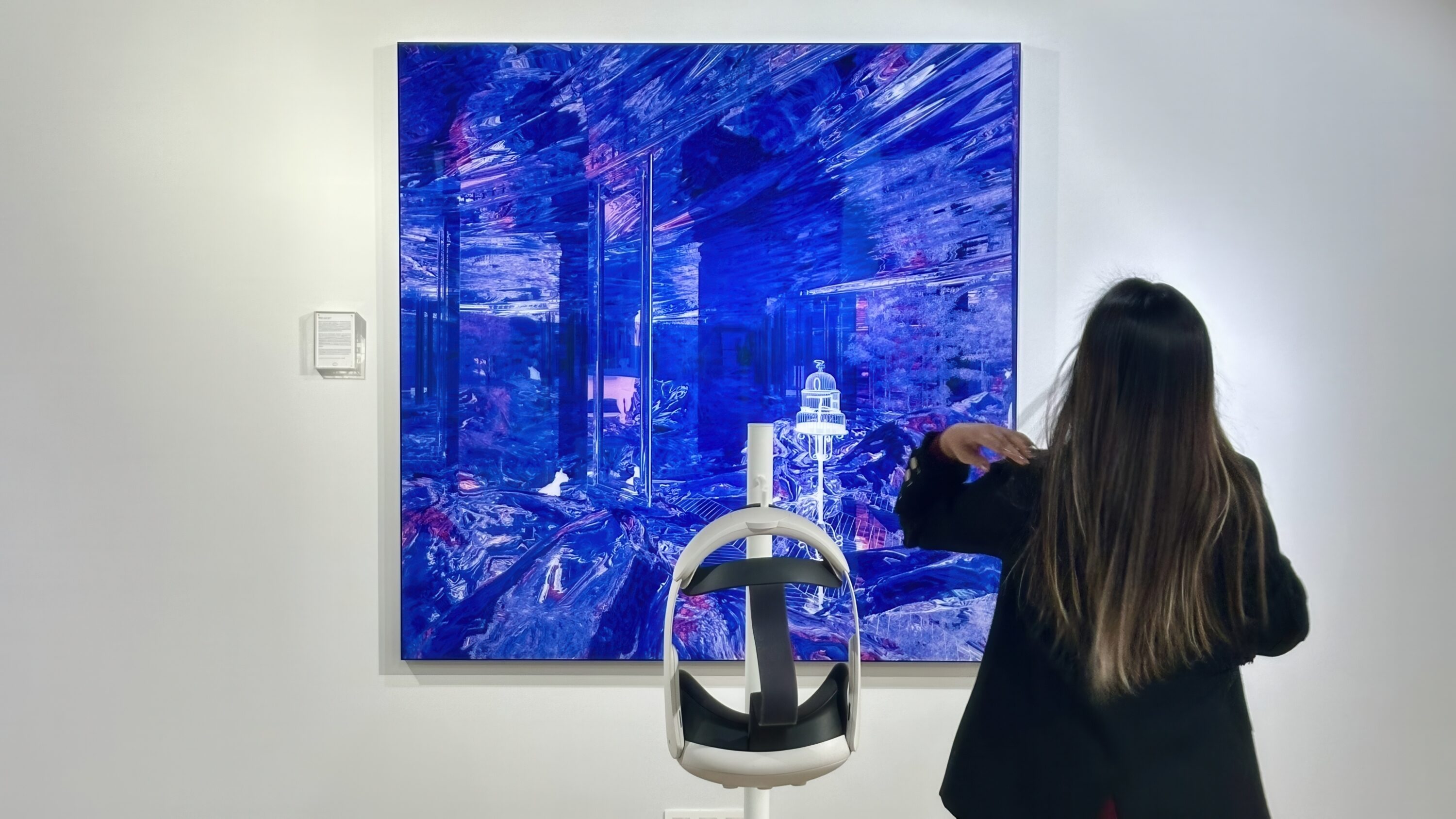 A contemporary digital artwork on the theme of striating smooth space